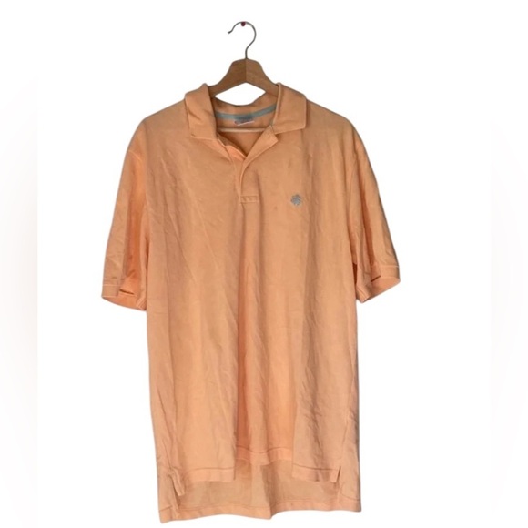 Brooks Brothers Orange Short Sleeve Performance Polo Shirt Men's Large - Picture 1 of 5